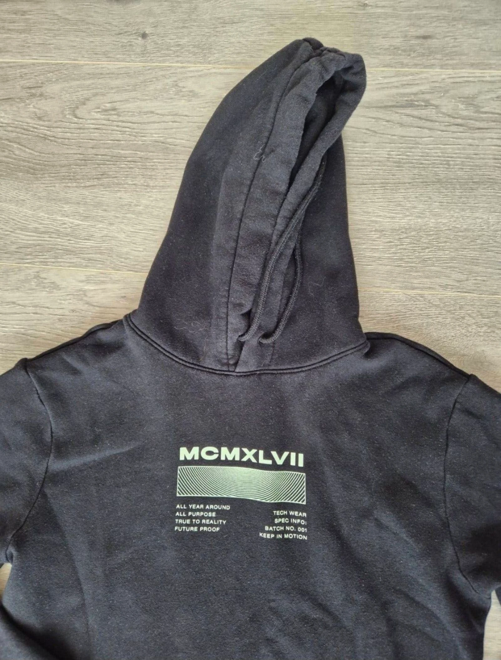 H&M Sweat-shirt / Pull noir avec imprimé MCMXLVII - Taille M (Regular Fit) – photo 2